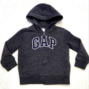 GAP Gray Hoodie with Logo and Long Sleeves